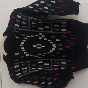 Vintage Sir Michael Knitwear Unisex Geometric design Knit Winter Sweater Sz 32